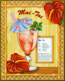 Mai Tai - Bordure dorée Affiche montée par Shan 