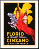 Florio et Cinzano 1930 Affiche montée par Leonetto Cappiello