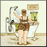Full Figure Fancy III Kunstdruk geperst op hout van Joy Alldredge