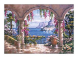 Floral Patio I Poster by Sung Kim