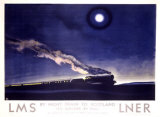 LNER, The Flying Scotsman, Night Train to Scotland Giclee Print by Norman Wilkinson