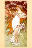 Forår Plakater af Alphonse Mucha Forår Plakater af Alphonse Mucha