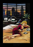 Coucher de soleil sur Manhattan Posters par Loustal 