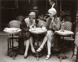 Mujeres sentadas en la terraza de un café Arte Mujeres sentadas en la terraza de un café Arte