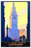 Leslie Ragan - Union Terminal Cleveland, New York Central - Giclee Baskı