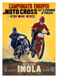 Moto Club Imola Motocross Giclee Print by Pozzi 