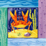 Amis de la mer - Crabe Affiches par Paul Brent