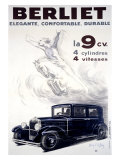 French Auto Berliet/La 9CV Lámina giclée por Jean D' Ylen