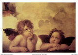 Sixtinische Madonna (Detail), ca. 1514 Kunstdrucke von Raphael 