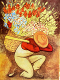 El Vendedora De Flores Poster by Diego Rivera
