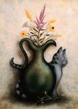 Cat & Vase III Prints by Jessica Fries