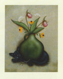 Cat & Vase I Poster by Jessica Fries