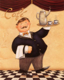 The Waiter, Cafe Print by Daphne Brissonnet