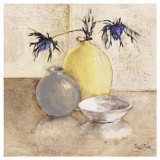 Blue and Grey IV Prints by Ina van Toor