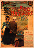 Publicité rétro pour le Lac Majeur Posters