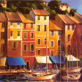 Portofino Waterfront Posters af Michael O'Toole