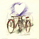 Bicicletas enamoradas Láminas por Alfred Gockel