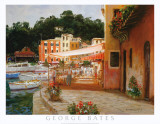 Morning Stroll in Portofino Art by George W. Bates