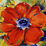 Riotous Red Bloom Poster by Alfred Gockel