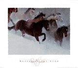 Horses in the Snow Prints by David R. Stoecklein