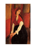 Portrait De Jeanne Hebuterne Posters by Amedeo Modigliani