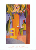 Türkisches Cafe Poster von Auguste Macke