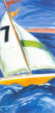 Yellow Sail Boat Prints by Cruz 