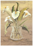 White Lilies In Crystal Kunstdrucke von Luis Romero