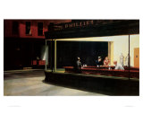 Yökyöpelit (Nighthawks), noin 1942 Julisteet tekijänä Edward Hopper Yökyöpelit (Nighthawks), noin 1942 Julisteet tekijänä Edward Hopper