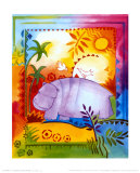 Jungle IV, Hippo Print by B. Meunier