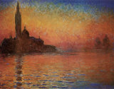 San Giorgio Maggiore by Twilight, c.1908 Prints by Claude Monet