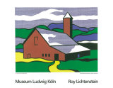 Red Barn II, 1969 Sérigraphie par Roy Lichtenstein