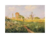Effet de Soleil, Village de Fourcheralle Poster by Suzor Cote