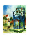 Portail du jardin Posters par Auguste Macke