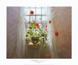 Red Geraniums Posters by Peter Poskas