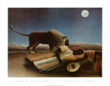 La gitane endormie, 1897 Affiches par Henri Rousseau