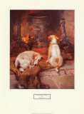 Bien au chaud près de la cheminée Affiches par Philip Eustace Stretton