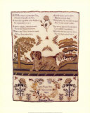 Sampler with Spaniel Prints by L. Dunn