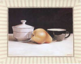 Pear and Cup Posters by Alexander Sheversky