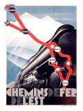 Chemin de Fer de l'Est Giclee Print by Theodoro 