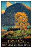 Storm King, New York Central Lines Giclee Print by Walter L. Greene