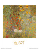 Jardin aux tournesols Affiches par Gustav Klimt