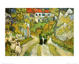 Stairway At Auvers Posters van Vincent van Gogh