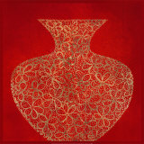 Vase rouge Poster par Susan Gillette