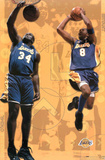 Los Angeles Lakers Kobe Bryant Shaquille O'Neal Sports Poster Print Photo