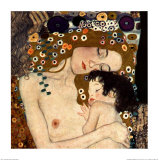 Mère à l'enfant Poster par Gustav Klimt