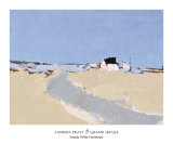 Seaside White Farmhouse Prints by Sandra Pratt
