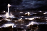 Lighthouse and Waves, South Africa Prints