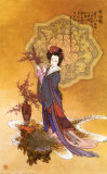 Lady with Plum Flowers Prints