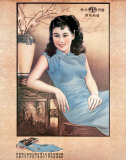 Shaghai Lady - Lady in Blue Dress Láminas